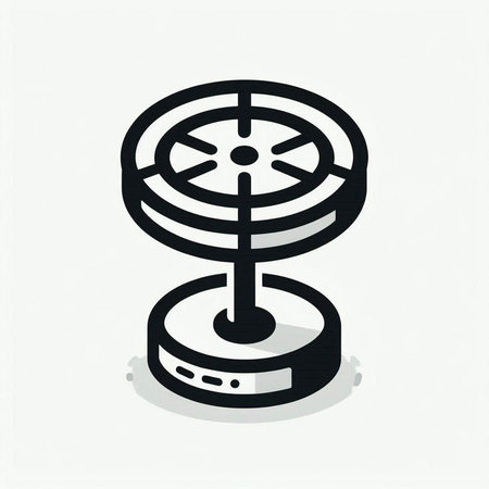 Electric fan icon, vector illustration. Isolated on white background.