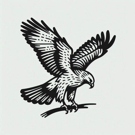 eagle on a white background. vector illustration. eps 10