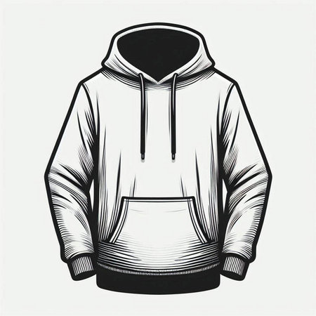 Hoodie doodle vector icon. Hand drawn illustration.