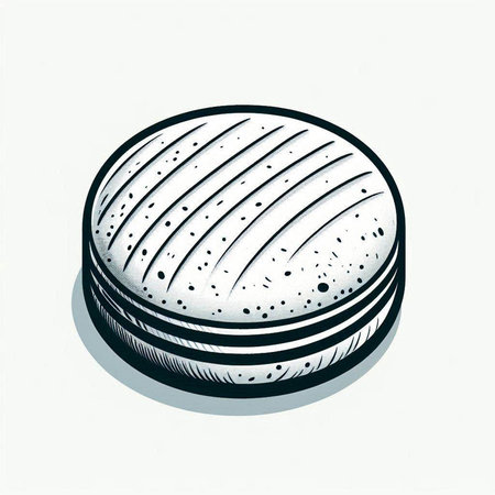 Illustration of a macaroon isolated on a white background.
