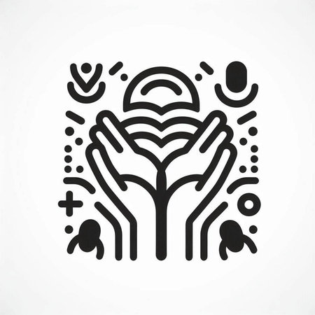 Abstract vector logo design element. Line art logotype design template.