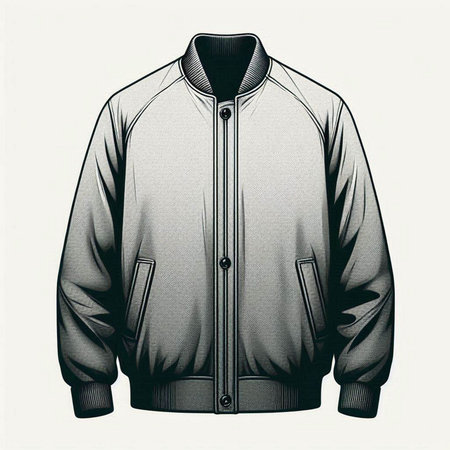 Men's winter jacket isolated on a white background. Vector illustration.