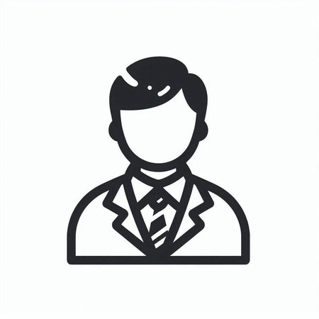 Businessman icon on white background. Vector illustration, EPS 10.の写真素材