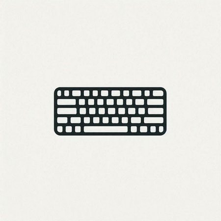 Keyboard Icon Isolated on White Background. Vector Illustration.