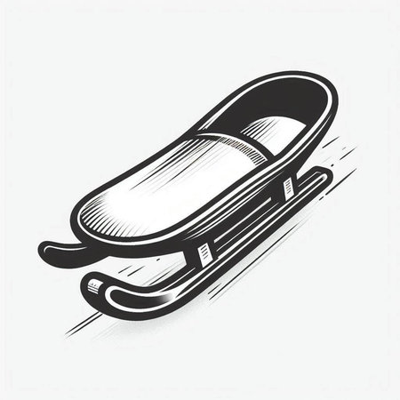 Skiing vector illustration. Isolated on a white background.