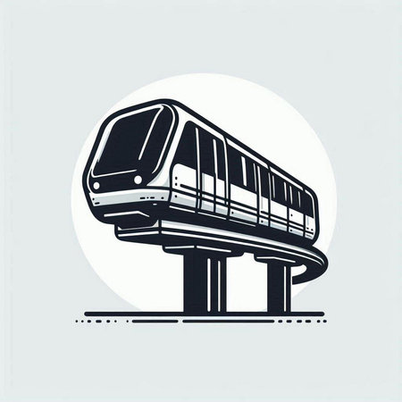 Modern city transport. Tram, subway, subway. Vector illustration