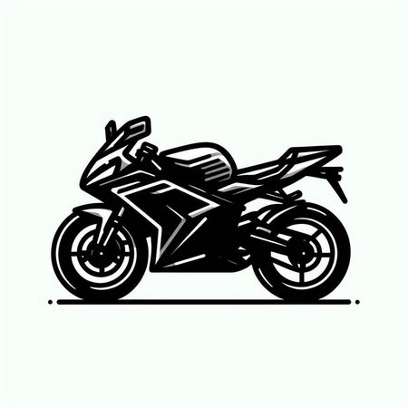 motorcycle vector illustration on white background. motorcycle logo design template