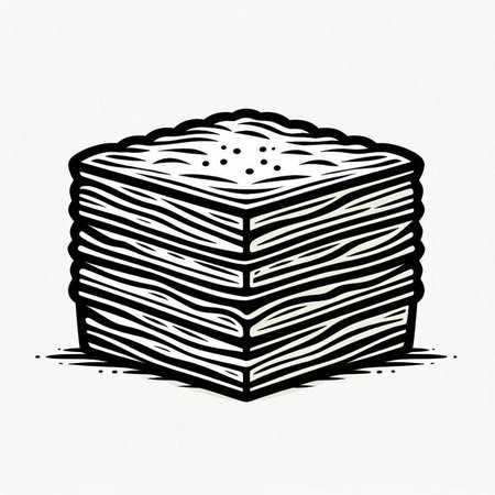 Sketch of a piece of cake. Vector illustration of a piece of cake.の写真素材