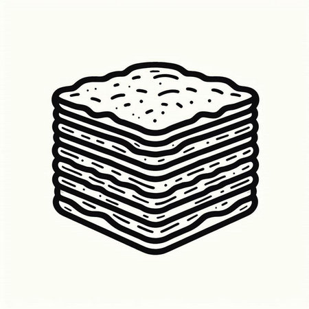 Stack of pancakes isolated on white background. Hand drawn vector illustration.