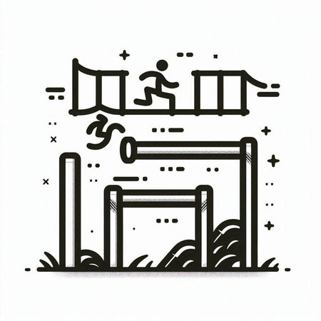 Soccer gate on white background in retro style, vector illustration.