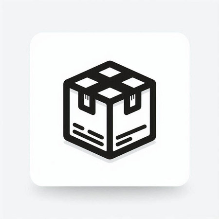 Box icon, vector illustration. Flat design style eps 10.