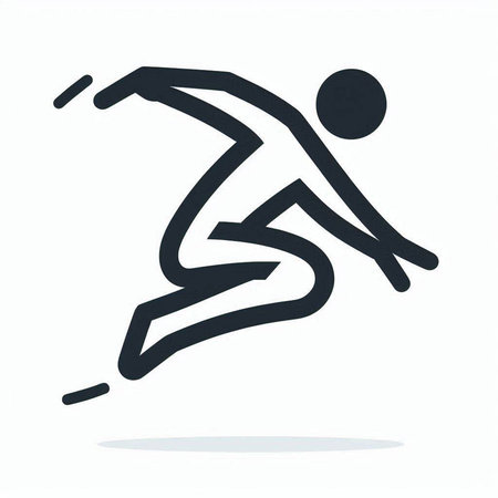 Running man icon. Simple vector illustration of running man icon for web design