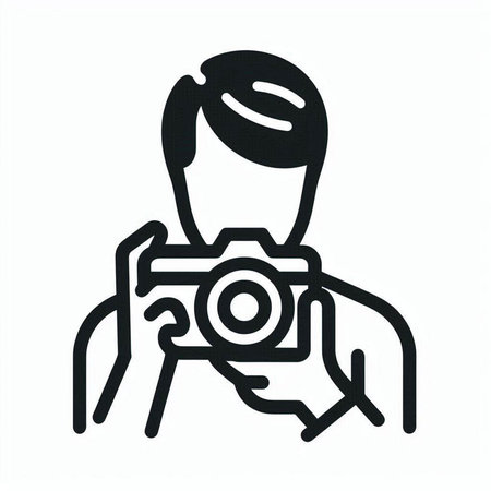 Photographer icon in trendy flat style isolated on background. Photographer symbol for your web site...
