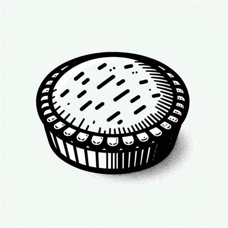 Cake. Vector illustration. Isolated on a white background.