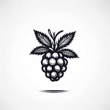 Blackberry vector icon on white background. Isolated berry illustration.