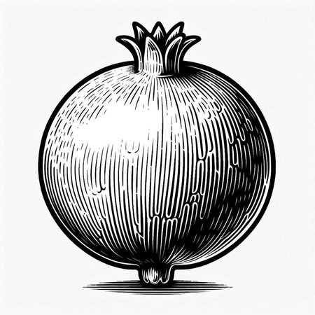 Pomegranate. Vector hand drawn illustration of pomegranate.の写真素材