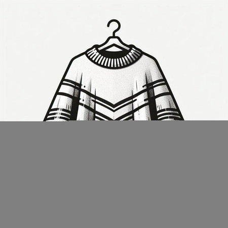 Illustration of a hoodie with a hood on a white background