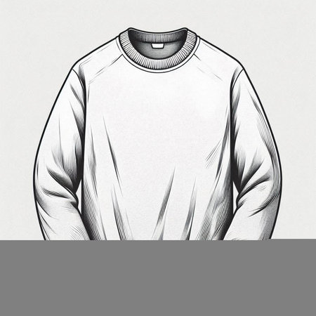 Illustration of men's sweater on a white background. Hand drawing