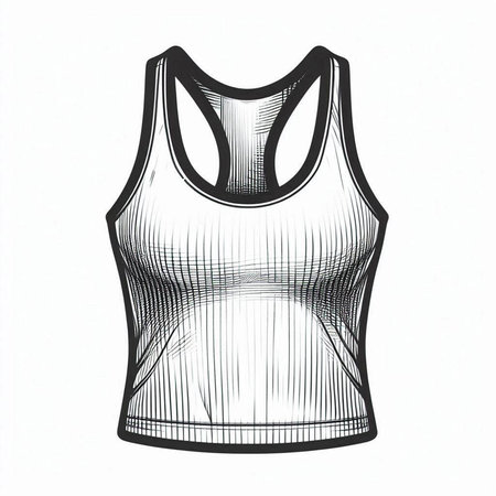 Women's tank top. Vector illustration of a female tank top.の写真素材