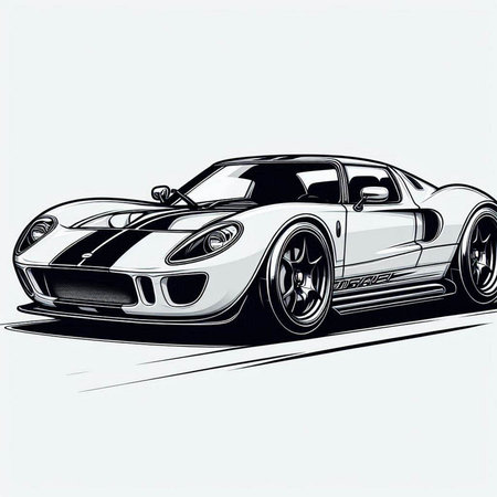 sport car on a white background, vector illustration, eps 10