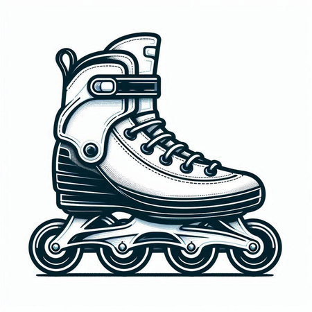 Roller skates isolated on a white background. Vector illustration.の写真素材