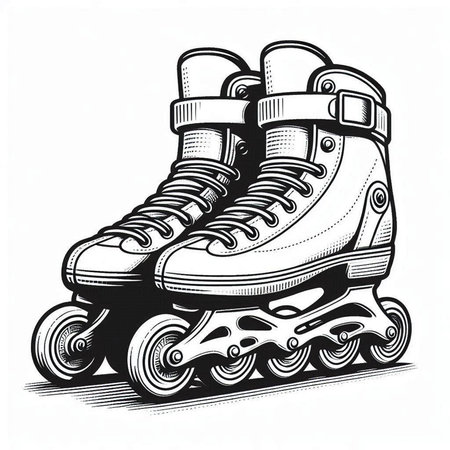Roller skates isolated on a white background. Vector illustration.