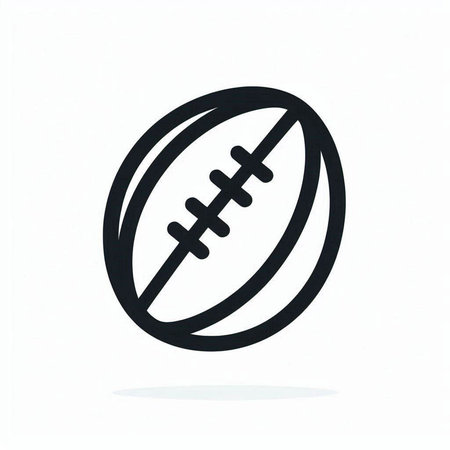 American football ball icon. Flat design style. Vector illustration eps 10の写真素材