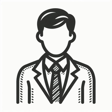 Businessman icon in black on white background. Vector illustration. Eps 10.の写真素材