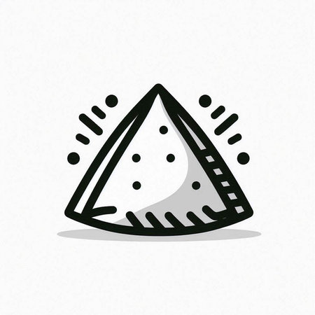 doodle pyramid on a white background, vector illustration, eps10の写真素材