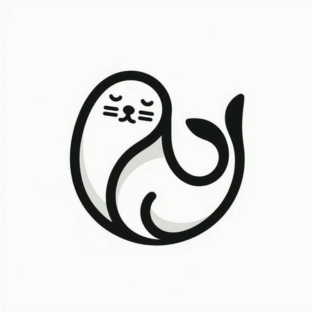 cute cat logo design vector graphic symbol icon sign illustration creative ideaの写真素材