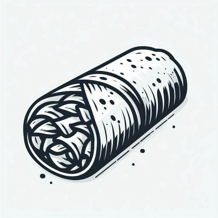 Vector illustration of hand drawn doodle icon of roll of threadの写真素材