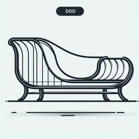 Sofa line icon, outline vector sign, linear style pictogram isolated on white.