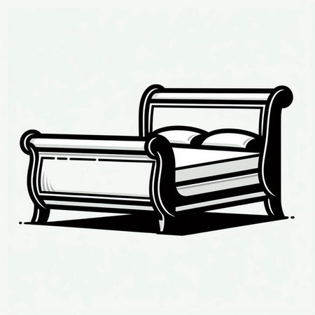 Vector illustration of a sofa in the style of the engravingの写真素材
