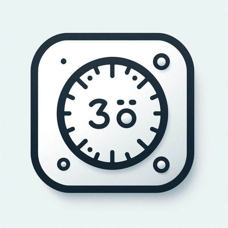 Clock icon, vector illustration. Flat design style. Clock icon.