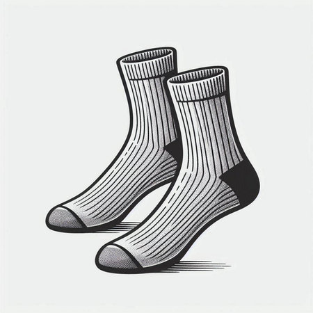 Socks. Vector illustration of a pair of socks on a white background.