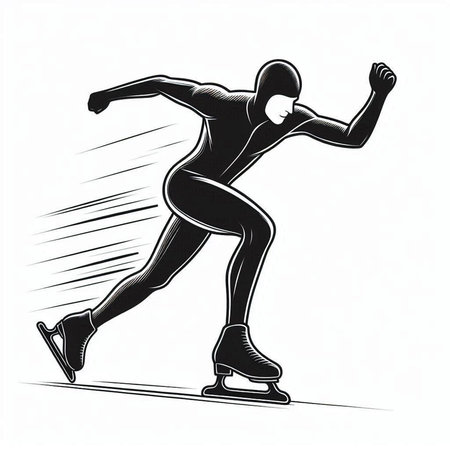 Figure skating sport. Figure skater. Vector illustration of a figure skating athlete.の写真素材