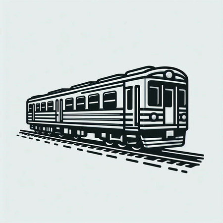Train isolated on a white background. Vector illustration. Eps 10.