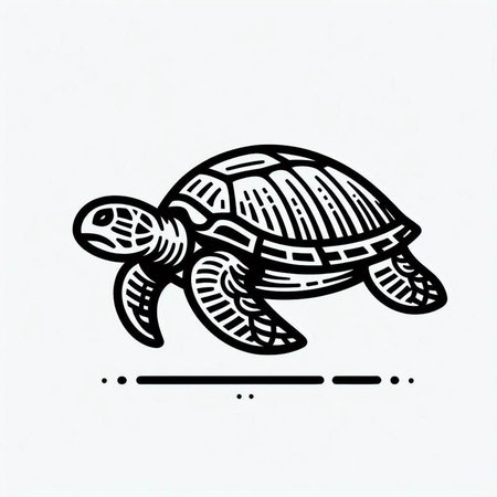 Turtle icon on white background. Vector illustration. Eps 10.の写真素材