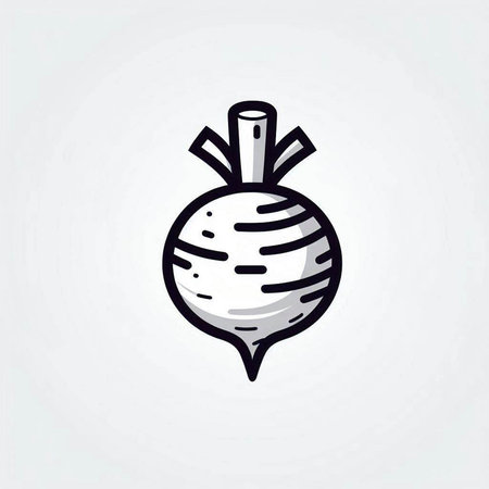 Radish icon. Vector illustration of radish. Vegetable icon.
