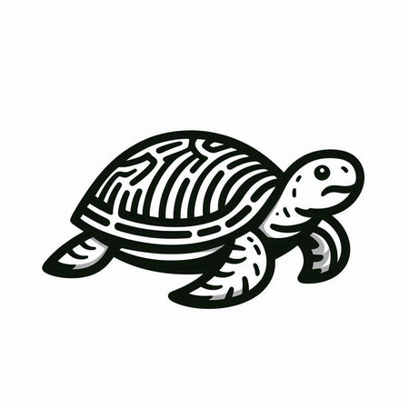 turtle on a white background, vector illustration, eps 10