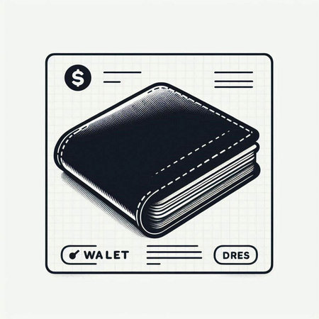 Wallet icon. Isolated on a white background. Vector illustration.