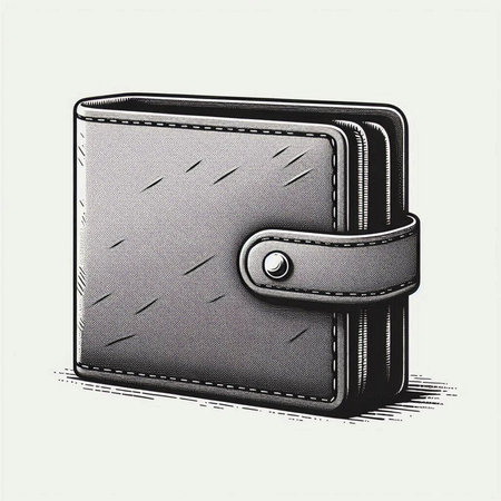 wallet on a white background, vector illustration, eps 10.