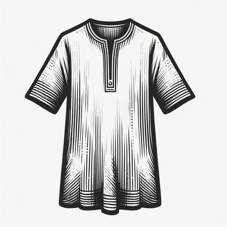 T-shirt design template. Hand drawn sketch. Vector illustration.
