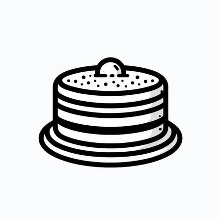 Cake icon. Hand drawn illustration of cake vector icon for web design