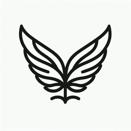 Wings icon in trendy flat style isolated on grey background. Vector illustration.