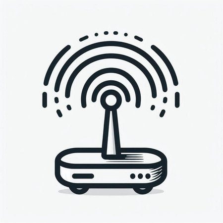 Wifi router icon. Wireless internet connection symbol. Vector illustration.