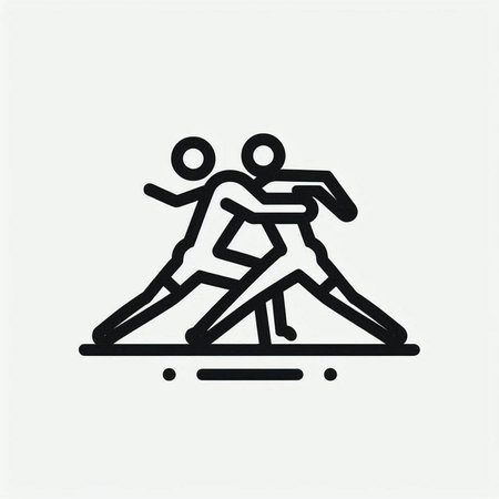Speed skating icon, vector illustration. Flat design style eps 10