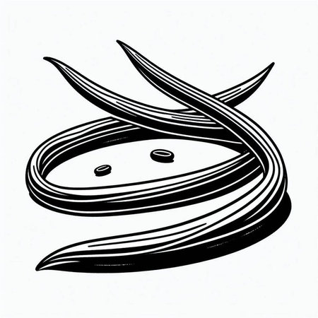 Sketch of cucumber. Vector illustration in black and white.