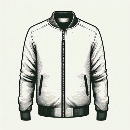 Men's hoodie. Vector illustration of a men's jacket.