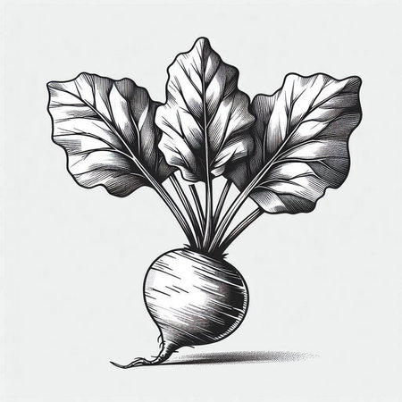 beetroot engraving vector illustration. hand drawn sketch.
